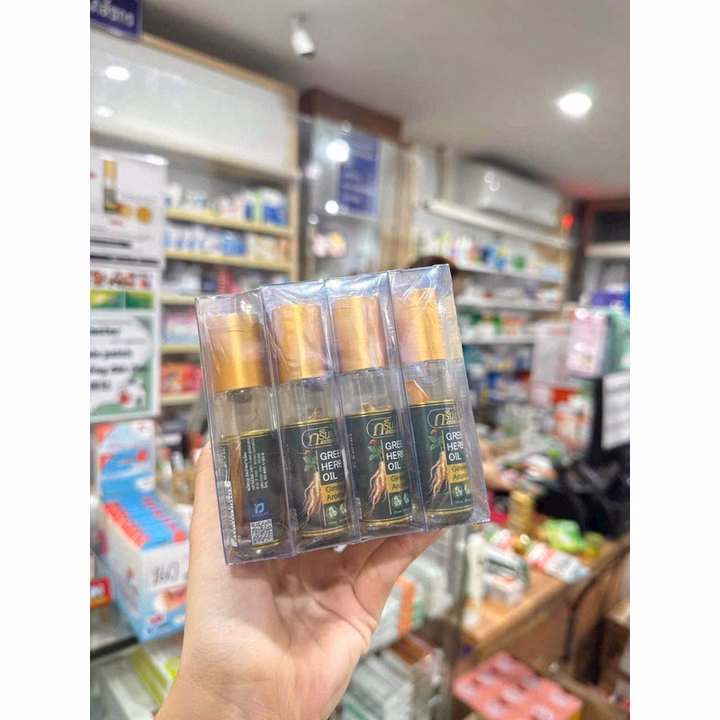 Dầu Lăn Nhân Sâm Mẫu Mới Chuẩn Thái Lan Green Herb Oil (Combo 2 Chai) - Gdn - Ảnh 2