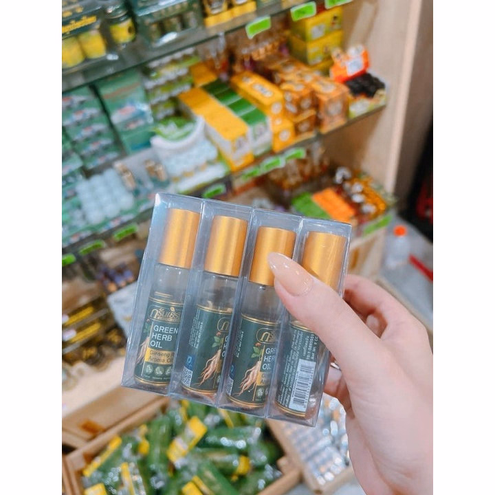 Dầu Lăn Nhân Sâm Mẫu Mới Chuẩn Thái Lan Green Herb Oil (Combo 2 Chai) - Gdn - Ảnh 3