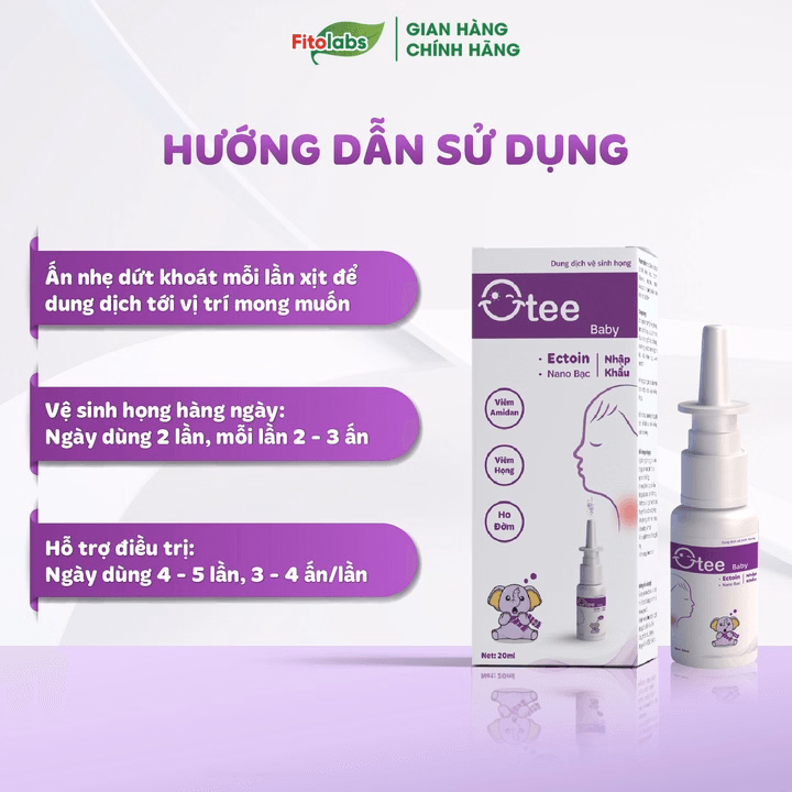 Xịt Họng Otee Baby Cho Bé Từ 0 Tháng Tuổi - Chống Viêm Họng, Viêm Amidan, Ho Có Đờm - Ảnh 6