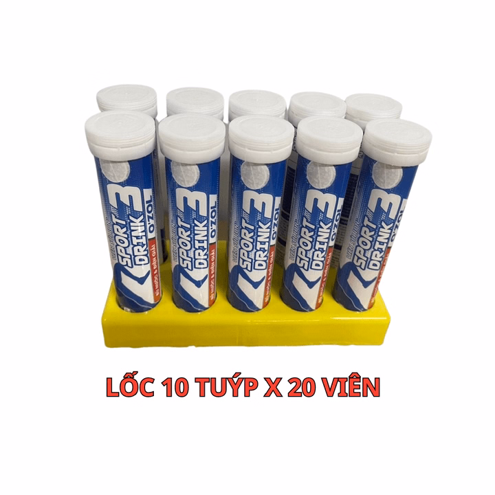 Viên Sủi Bù Nước Điện Giải Sport Drink Ozol Lốc 10 Tuýp 20 Viên - Alpha - Ảnh 2