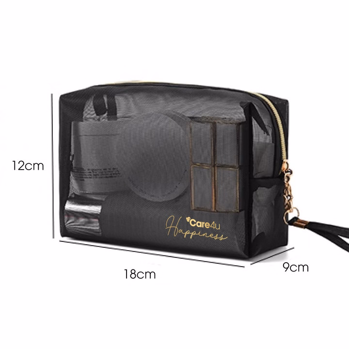 Túi Đựng Mỹ Phẩm Cao Cấp Care4U 18X9X12 Cm - Ảnh 2
