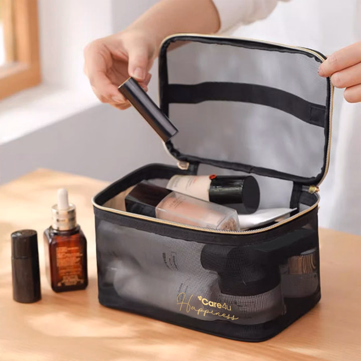 Túi Đựng Mỹ Phẩm Cao Cấp Care4U 21X12X13 Cm - Ảnh 3
