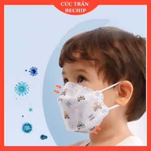 Combo 50 Cái Khẩu Trang Kf94 Cho Bé Từ 2 – 10 Tuổi Kháng Khuẩn, Ngừa Bụi Mịn 99% Ctb676 - Bechip