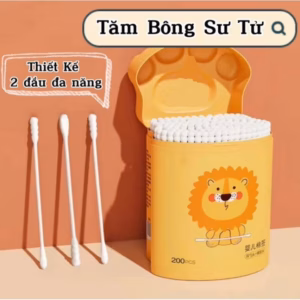 Tăm Bông Sơ Sinh Wai,Tăm Bông Thân Giấy 2 Đầu An Toàn Được Làm Từ Bông Tự Nhiên Hộp 200 Que 57123 - Lady'S Passion