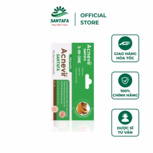 Kem Giảm Mụn Mủ, Mụn Bọc, Mụn Trứng Cá Acnevir Santafa Thành Phần Thiên Nhiên Tuýp 10Gr - Santafa