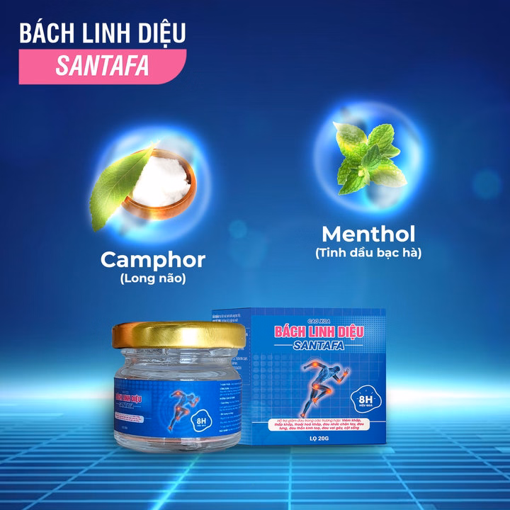 Cao Xoa Bóp Bách Linh Diệu Hiệu Quả 8H Hỗ Trợ Giảm Đau Viêm Khớp, Thoái Hoá Khớp, Đau Nhức Chân Tay, Đau Vai Gáy - Santafa - Ảnh 5