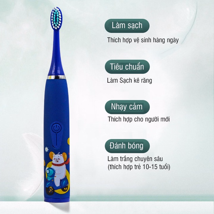 Bàn Chải Đánh Răng Trẻ Em Bằng Điện Tặng Kèm 5 Đầu Bàn Chải Thay Thế 56550 - Lady'S Passion - Ảnh 7