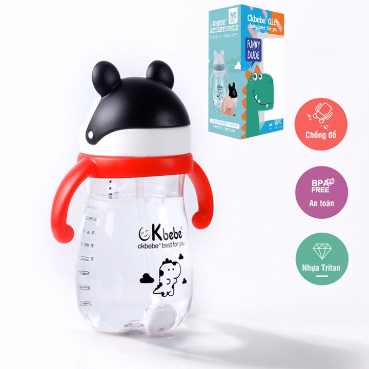 Bình Tập Uống Nước Chống Sặc Có Tay Cầm Ckbebe Nhựa Tritan 240Ml 55228 - Lady'S Passion