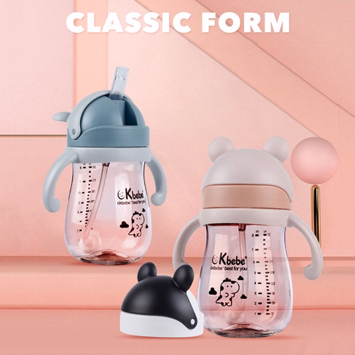 Bình Tập Uống Nước Chống Sặc Có Tay Cầm Ckbebe Nhựa Tritan 240Ml 55228 - Lady'S Passion - Ảnh 4