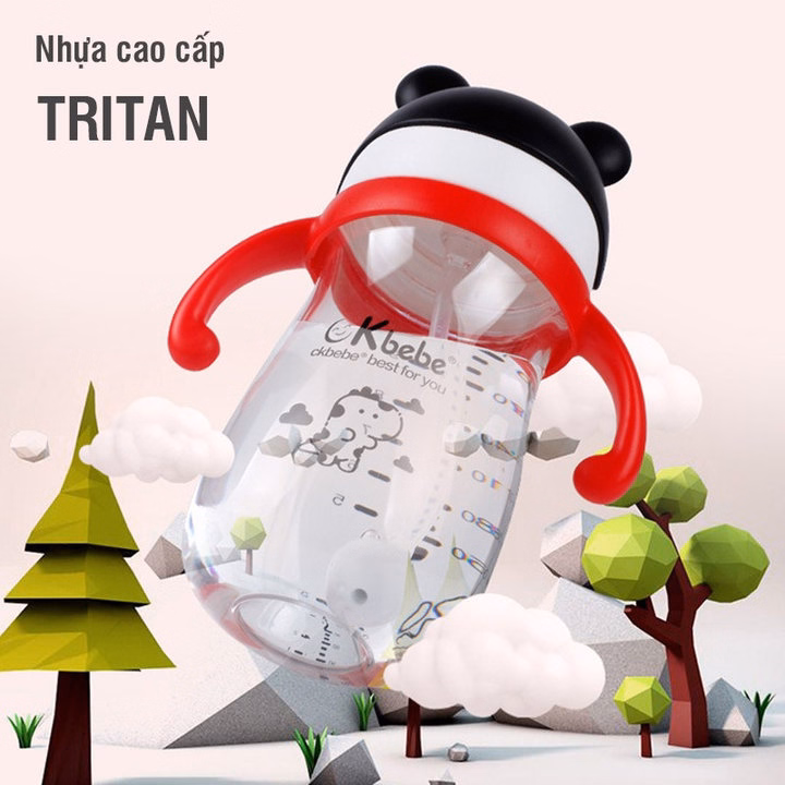 Bình Tập Uống Nước Chống Sặc Có Tay Cầm Ckbebe Nhựa Tritan 240Ml 55228 - Lady'S Passion - Ảnh 7