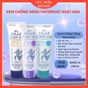 Kem Chống Nắng Hatomugi Dưỡng Ẩm, Làm Sáng Da, Nâng Tông 70/80G Ctb16 - Bechip