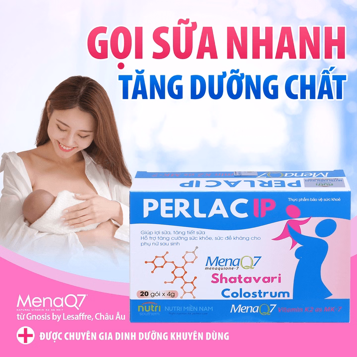 Cốm Lợi Sữa Giúp Tăng Tiết Sữa Mẹ, Thông Tắc Sữa Perlac Ip
