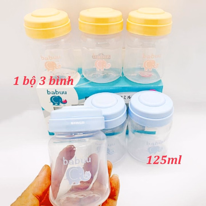 Bộ 3 Bình Trữ Sữa Babuu 125Ml 79105 - Lady'S Passion