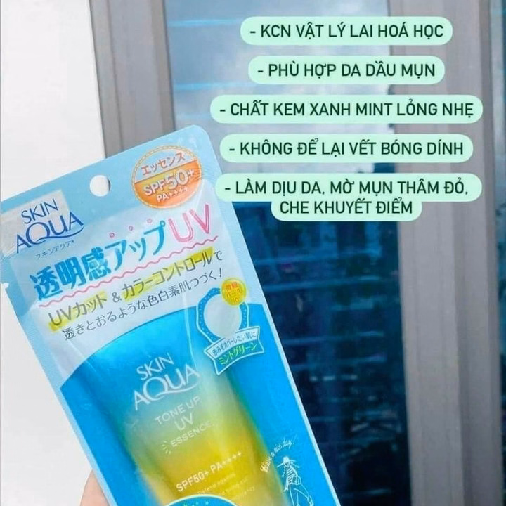 Kem Chống Nắng Nâng Tông Da Aqua Skin Nội Địa Nhật Bản - Aqua Skin - Ảnh 5