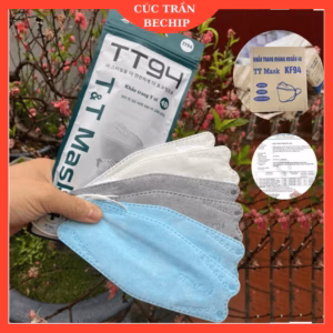 [ Thùng 300 Cái ] Khẩu Trang Kf94 Tt Mask Chọn Màu Dày Đẹp Ctb689- Bechip