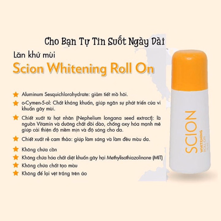 Lăn Khử Mùi, Ngăn Mồ Hôi Hiệu Quả Scion Nuskin Pure White Roll On Của Mỹ 75Ml - Gdn - Ảnh 4