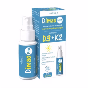 Vitamin D3K2 Dimao Pro Dạng Xịt, Tăng Cường Hấp Thu Canxi, Phát Triển Chiều Cao Cho Bé 25Ml