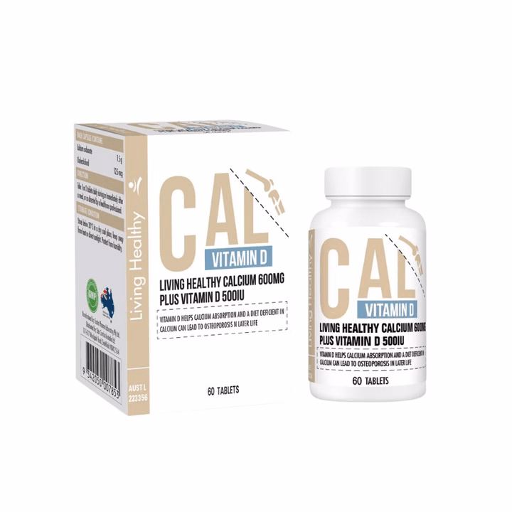 Viên Uống Bổ Sung Canxi Calcium 600Mg Plus Vitamin D 500Iu - Living Healthy