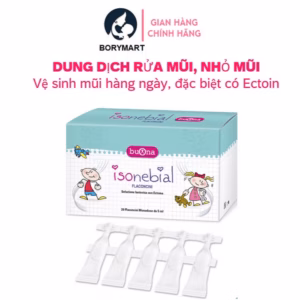 Dung Dịch Rửa Mũi Cho Bé Chứa Ectoin - Hộp 20 Ống 5Ml, Không Chứa Chất Bảo Quản Buona Isonebial