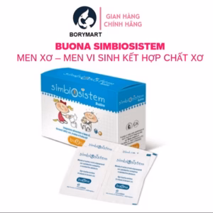 Men Vi Sinh Bổ Sung 10 Tỷ Lợi Khuẩn Và Chất Xơ, Giảm Táo Bón, Giúp Ăn Ngon - Hộp 20 Gói 2G Buona Simbiosistem Bustine
