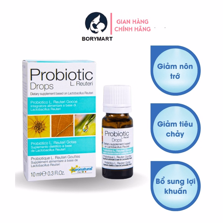 Men Vi Sinh Probiotic L.Reureti Drops (10Ml) - Hỗ Trợ Bổ Sung Lợi Khuẩn, Cải Thiện Hệ Vi Sinh Đường Ruột