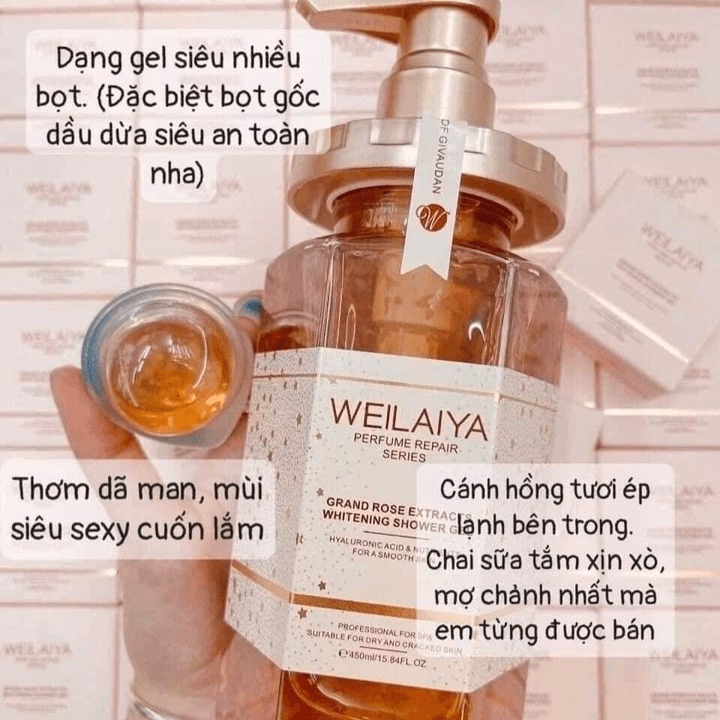 Sữa Tắm Cánh Hoa Hồng Weilaya 500Ml - Weilaya - Ảnh 4