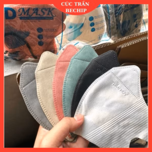 Combo 100 Cái Khẩu Trang 5D Chọn Màu Túi Bóng Dán Tuấn Huy Ctb691 - Bechip