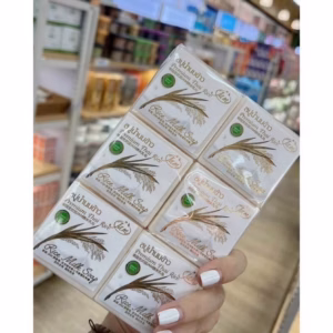 Lốc 12 Cục Xà Bông Gạo Trắng Da Jam Premium Thai Rice 65Gr - Gdn