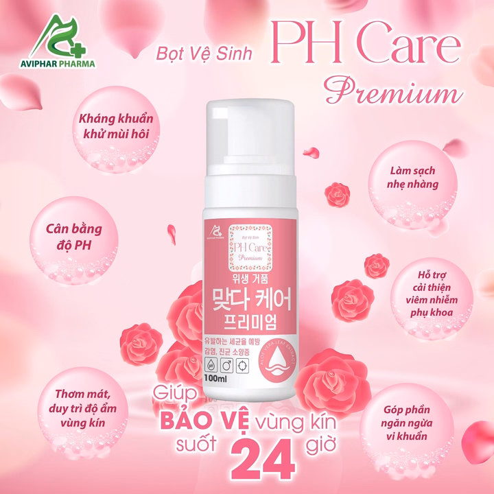 Bọt Vệ Sinh Phụ Nữ Ph Care Premium Giúp Khử Mùi, Giảm Ngứa, Chống Viêm 100Ml - Dược Phẩm Aviphar - Ảnh 2
