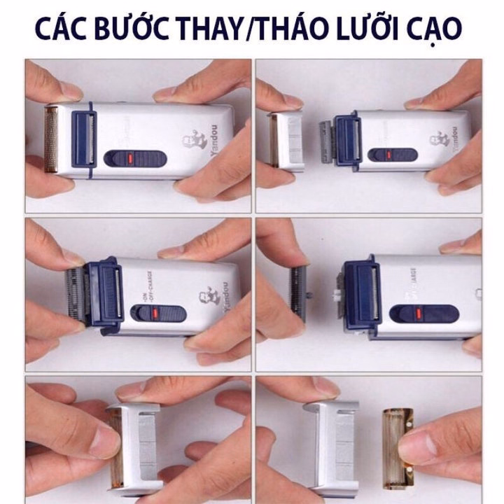 Máy Cạo Râu Yandou Scw 301U Có Sạc Pin - Ảnh 7