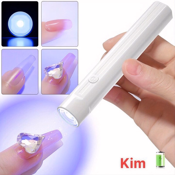 Đèn Hơ Móng Mini 1 Ngón Tích Điện Siêu Xinh