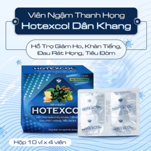 Viên Ngậm Giảm Ho Thanh Họng Hotexcol 40 Viên - Dân Khang