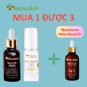 Combo Tái Tạo Da Tặng Serum Giảm Rụng Tóc Inoca Renoskin