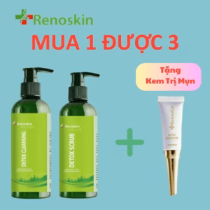 Combo Thải Độc Da Tặng Kem Trị Mụn Acne Remover Renoskin