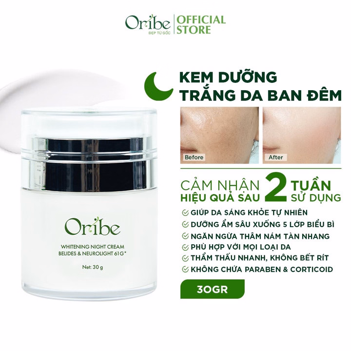 Bộ Đôi Sản Phẩm Dưỡng Trắng Da Ngày Và Đêm Oribe Giúp Dưỡng Ẩm, Trắng Da, Chống Lão Hóa, Mờ Nám - Oribe - Ảnh 17