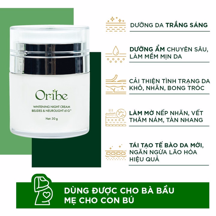Bộ Đôi Sản Phẩm Dưỡng Trắng Da Ngày Và Đêm Oribe Giúp Dưỡng Ẩm, Trắng Da, Chống Lão Hóa, Mờ Nám - Oribe - Ảnh 12