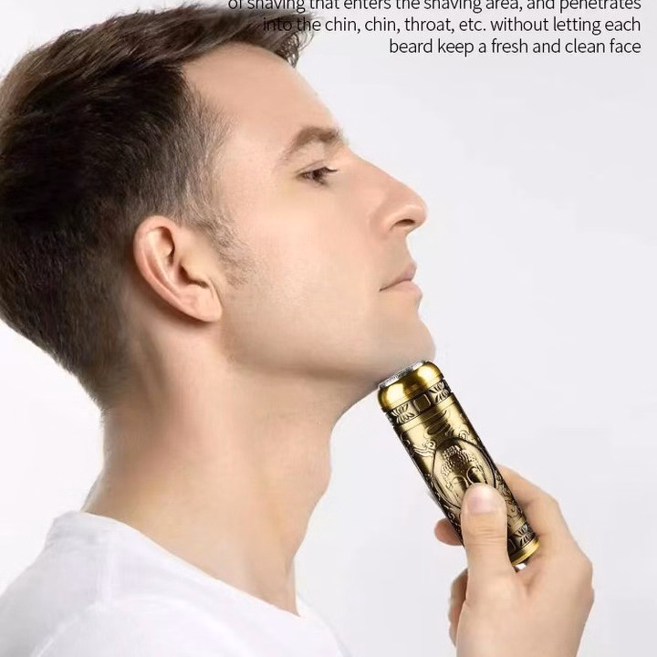 Máy Cạo Râu Mini Kf2846 Hình Phật Tích Điện Vỏ Đồng Cao Cấp Gd191 - Lady'S Passion - Ảnh 9