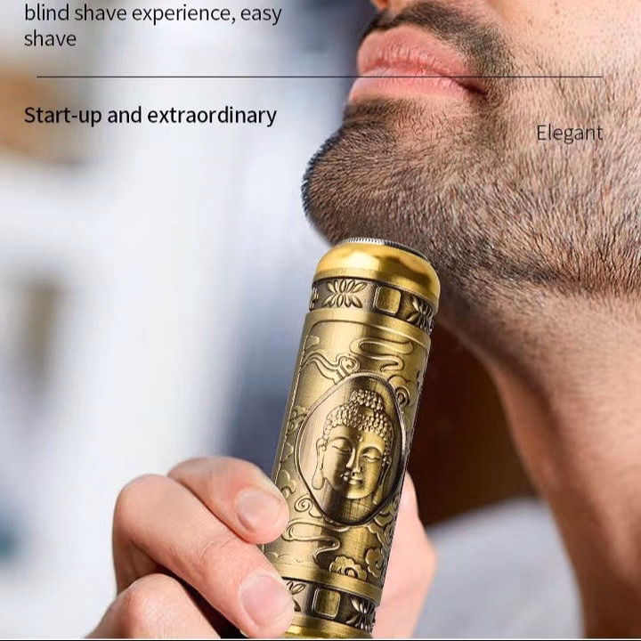 Máy Cạo Râu Mini Kf2846 Hình Phật Tích Điện Vỏ Đồng Cao Cấp Gd191 - Lady'S Passion - Ảnh 11