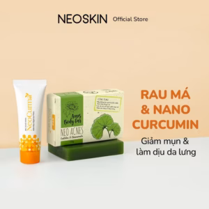 Bộ Đôi Giảm Mụn Toàn Thân Thu Nhỏ Lỗ Chân Lông: Gel Chấm Mụn & Xà Phòng Mụn Lưng Rau Má & Cúc La Mã