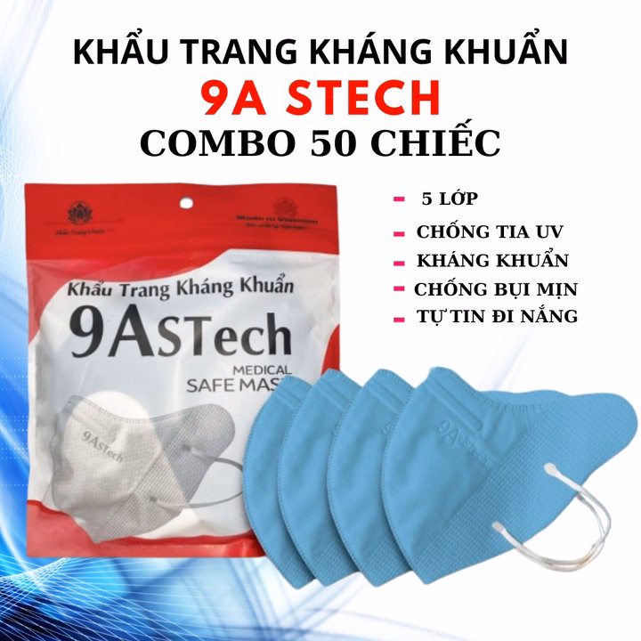 Combo 50 Chiếc Khẩu Trang 9A Stech Siêu Chống Nắng Thiết Kế Dày Dặn Kiểu Dáng Rộng Rãi Ôm Trọn Mặt - Gdn - Ảnh 2