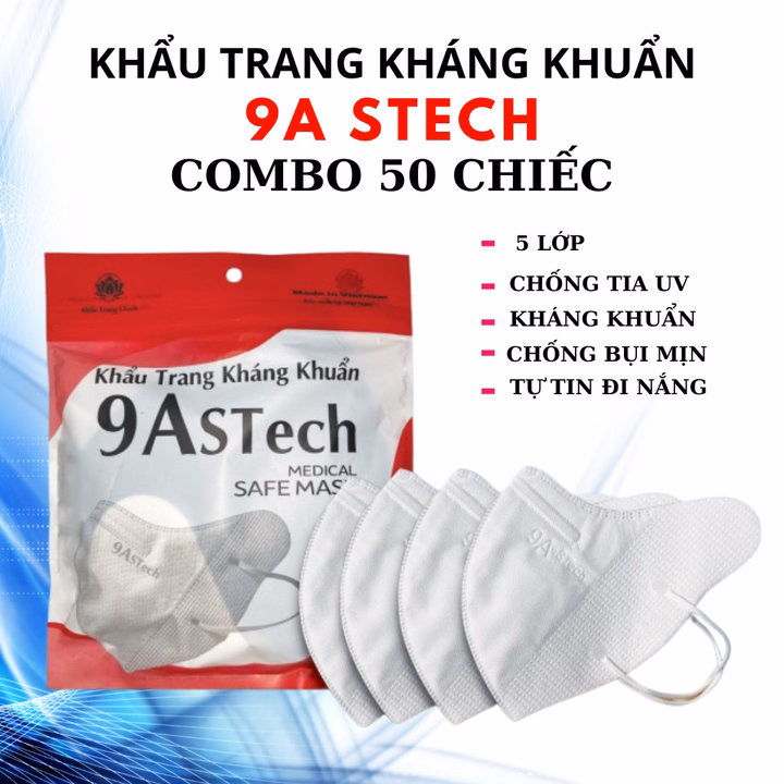 Combo 50 Chiếc Khẩu Trang 9A Stech Siêu Chống Nắng Thiết Kế Dày Dặn Kiểu Dáng Rộng Rãi Ôm Trọn Mặt - Gdn - Ảnh 5