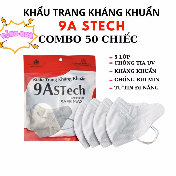 Combo 50 Chiếc Khẩu Trang 9A Stech Siêu Chống Nắng Thiết Kế Dày Dặn Kiểu Dáng Rộng Rãi Ôm Trọn Mặt - Gdn - Ảnh 6