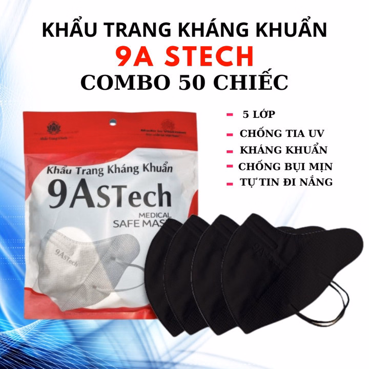 Combo 50 Chiếc Khẩu Trang 9A Stech Siêu Chống Nắng Thiết Kế Dày Dặn Kiểu Dáng Rộng Rãi Ôm Trọn Mặt - Gdn - Ảnh 7