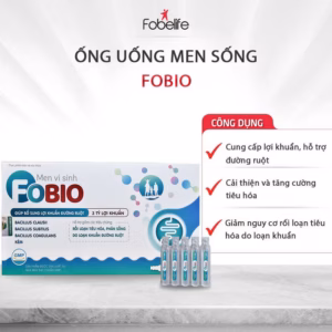 Ống Uống Men Vi Sinh Fobio Hỗ Trợ Giảm Rối Loạn Tiêu Hóa, Bổ Sung Lợi Khuẩn - Fobelife