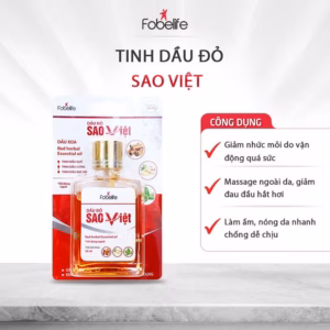 Dầu Đỏ Sao Việt Xoa Bóp Giúp Giảm Đau Nhức Vai Gáy, Bong Gân Trật Khớp, Thông Mũi - Fobelife