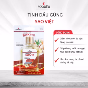 Dầu Gừng Sao Việt Giúp Giảm Đau Đầu, Nghẹt Sổ Mũi, Xoa Bóp Giảm Đau Vai Gáy - Fobelife