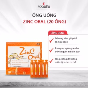 Ống Uống Giúp Bổ Sung Kẽm, Tăng Cường Đề Kháng, Giúp Trẻ Ăn Ngon Miệng Zinc Oral 200Ml - Fobelife