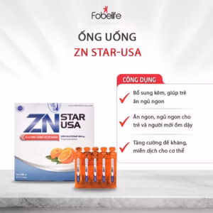 Ống Uống Zn Starusa Bổ Sung Kẽm Giúp Trẻ Ăn Ngủ Ngon, Tăng Cường Đề Kháng - Starusa