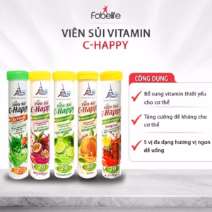 Viên Sủi Vitamin C Happy Multivitamin - Pháp Effiel