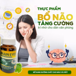 Combo 10 Hộp Viên Uống Bổ Sung Dưỡng Chất Cho Não Và Mắt,Cải Thiện Thị Lực,Tăng Cường Tuần Hoàn Não Brain Eyes 60 Viên - Singcare